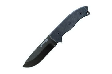 Image of First Edge Survival Fixed Blade Knife Fine Edge, Elmax Bead Blast Blade, Coarse Black 5050-BBB