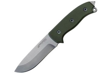 Image of First Edge Survival Fixed Blade Knife Fine Edge, Elmax Bead Blast Blade, Coarse Green, 5050-BBG