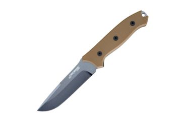 Image of First Edge Thruster Field Fixed Blade Knife Fine Edge, Elmax Bead Blast Blade, Coarse Tan, 15150-BBT