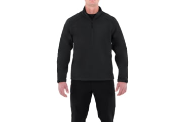 Image of First Tactical Cotton Job Shirt 1/4 Zip - Mens, Black, Small, R, 118507-019-S-R
