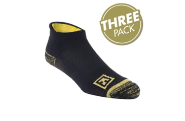 Image of First Tactical Low Cut Cotton Duty Socks, 3 Pack, Black, Large/Extra Large, 160007-019-L/XL