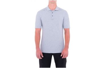 Image of First Tactical Mens Cotton S/S Polo, Heather Gray, 4XL Regular 112505-016-4XL-R