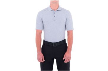 Image of First Tactical Mens Cotton S/S Polo, Heather Gray, 4XL Regular 112505-016-4XL-R