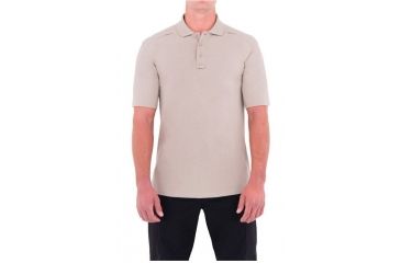Image of First Tactical Mens Cotton S/S Polo, Khaki, Extra Large Regular 112505-055-XL-R