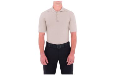 Image of First Tactical Mens Cotton S/S Polo, Khaki, Extra Large Regular 112505-055-XL-R