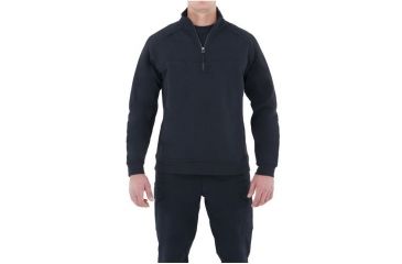 Image of First Tactical Mens Ctn Job Shirt 1/4 Zip, Midnight Navy, 4XL Regular 118507-729-4XL-R