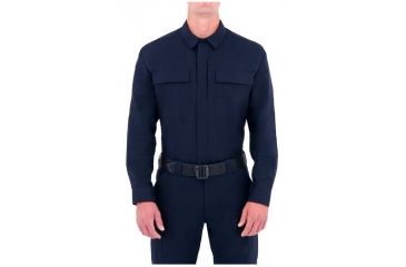 Image of First Tactical Mens Tactix L/S Bdu Shirt, Midnight Navy, 4XL Regular 111001-729-4XL-R