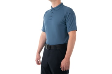 Image of First Tactical Performance Short Sleeve Polo - Mens, French Blue, Tall/2XL, 112509-484-XXL-T