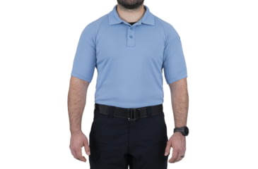 Image of First Tactical Performance Short Sleeve Polo - Mens, Medium Blue, Tall/2XL, 112509-781-XXL-T