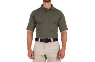 Image of First Tactical Performance Short Sleeve Polo - Mens, OD Green, Tall/2XL, 112509-830-XXL-T