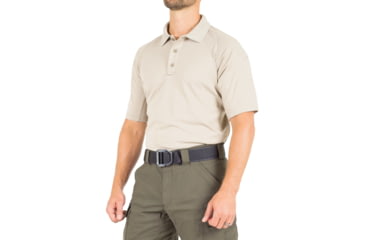 Image of First Tactical Performance Short Sleeve Polo - Mens, Silver Tan, Tall/2XL, 112509-065-XXL-T