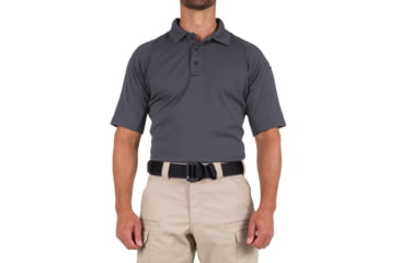 Image of First Tactical Performance Short Sleeve Polo - Mens, Tall, Asphalt, 5XL, 112509-015-5XL-T