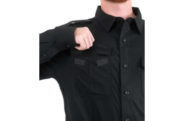 Image of First Tactical Pro Duty Unifrom Long Sleeve Shirt - Mens, Regular, Black, Extra Large, 111011-019-XL-R