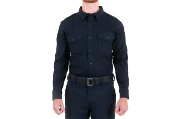 Image of First Tactical Pro Duty Unifrom Long Sleeve Shirt - Mens, Short, Midnight Navy, Medium, 111011-729-M-S