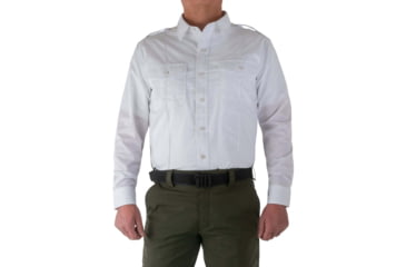 Image of First Tactical Pro Duty Unifrom Long Sleeve Shirt - Mens, Regular, White, 2XL, 111011-010-XXL-R