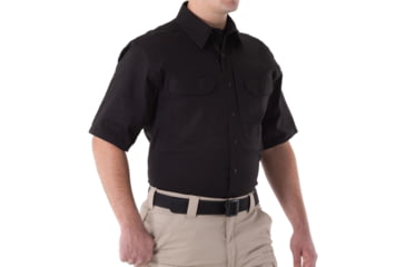 Image of First Tactical V2 Tactical Short Sleeve Shirt - Mens, Black, Large, R, 112007-019-L-R