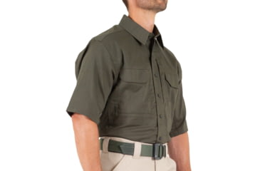 Image of First Tactical V2 Tactical Short Sleeve Shirt - Mens, OD Green, Small, R, 112007-830-S-R