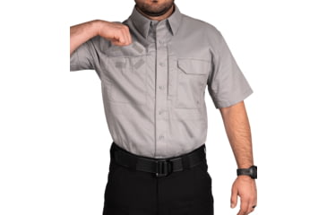 Image of First Tactical V2 Tactical Short Sleeve Shirt - Mens, Regular, Nickel Gray, Extra Large, 112007-083-XL-R