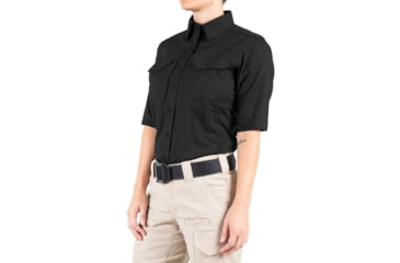 Image of First Tactical V2 Tactical Short Sleeve Shirt - Womens, Black, Medium, 122007-019-M