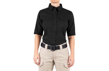 Image of First Tactical V2 Tactical Short Sleeve Shirt - Womens, Black, Medium, 122007-019-M