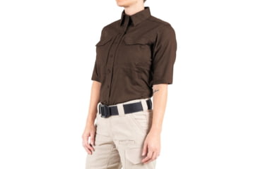 Image of First Tactical V2 Tactical Short Sleeve Shirt - Womens, Kodiak Brown, Medium, 122007-182-M