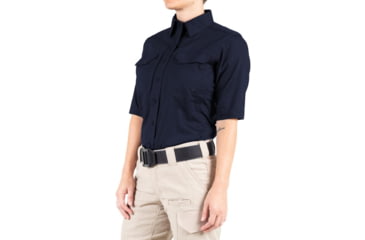 Image of First Tactical V2 Tactical Short Sleeve Shirt - Womens, Midnight Navy, Extra Large, 122007-729-XL
