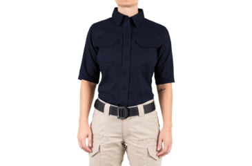 Image of First Tactical V2 Tactical Short Sleeve Shirt - Womens, Midnight Navy, Extra Large, 122007-729-XL