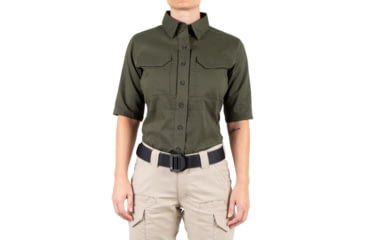Image of First Tactical V2 Tactical Short Sleeve Shirt - Womens, OD Green, 2XL, 122007-830-XXL
