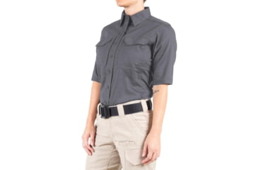 Image of First Tactical V2 Tactical Short Sleeve Shirt - Womens, Wolf Grey, 2XL, 122007-036-XXL
