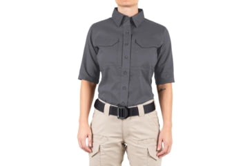 Image of First Tactical V2 Tactical Short Sleeve Shirt - Womens, Wolf Grey, 2XL, 122007-036-XXL