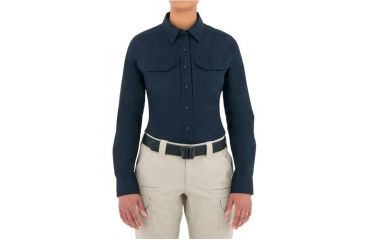 Image of First Tactical Womens Specialist Tactcl Ls Sh, Midnight Navy, Extra Small Regular 121003-729-XS-R