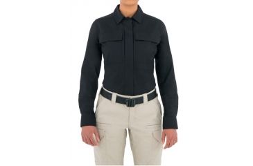 Image of First Tactical Womens Tactix L/S Bdu Shirt, Black, Extra Small Regular 121001-019-XS-R