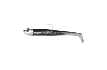 Image of Fish Lab Mad eel heavy side to side rolling action stright rigging 7 1/2in 3 1/2 oz sinking 1 head 2 bodies Black Ice, ME-7.5-BLK