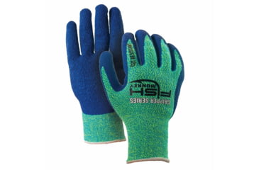 Image of Fish Monkey Filet Gripper Glove, Neon Green Royal, L/XL, FM13-NGRROY-L/XL