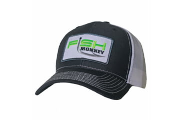 Image of Fish Monkey Hat Mr Patch, Black/White, One size, FM77-BLWH