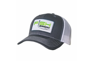 Image of Fish Monkey Hat Mr Patch, Charcoal/White, One size, FM77-CHWH