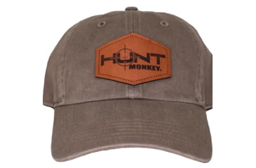 Image of Fish Monkey Hunt Genuine Leather Applique Hat, Driftwood, One size, HM802-DRFT