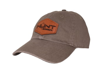 Image of Fish Monkey Hunt Genuine Leather Applique Hat, Driftwood, One size, HM802-DRFT