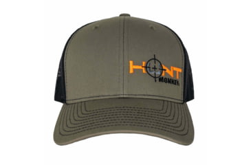 Image of Fish Monkey Hunt Left Panel Embroidery Hat, Loden/Black, One size, HM801-LDBK