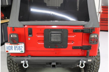 Image of Fishbone Offroad BackSide Tailgate Plate, Jeep Wrangler TJ 1997 - 2006, Black Textured, FB31058