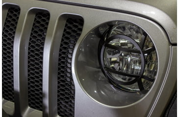 Image of Fishbone Offroad Fishbone Aluminum Headlight Guards, Jeep Wrangler JL 2018 - 2020, Black Textured, FB21120