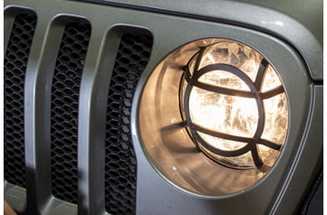 Image of Fishbone Offroad Fishbone Aluminum Headlight Guards, Jeep Wrangler JL 2018 - 2020, Black Textured, FB21120