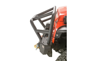 Image of Fishbone Offroad Fishbone Front Winch Bumper w/Full Grille Guard, Jeep Wrangler JK 2007 - 2018, Black Textured, FB22005