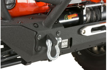 Image of Fishbone Offroad Fishbone Front Winch Bumper w/Full Grille Guard, Jeep Wrangler JK 2007 - 2018, Black Textured, FB22005