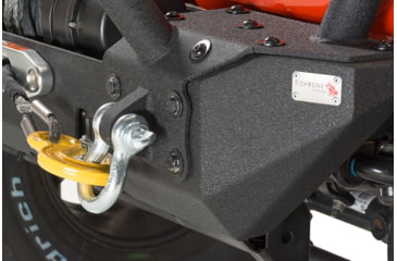 Image of Fishbone Offroad Fishbone Front Winch Bumper w/Full Grille Guard, Jeep Wrangler JK 2007 - 2018, Black Textured, FB22005