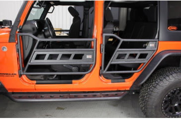 Image of Fishbone Offroad Front and Rear Tube 4 Doors, Jeep Wrangler JK 2007 - 2018, Black Textured, FB24022
