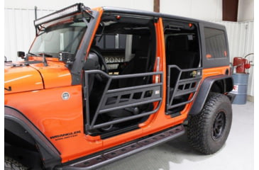Image of Fishbone Offroad Front and Rear Tube 4 Doors, Jeep Wrangler JK 2007 - 2018, Black Textured, FB24022