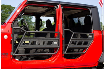 Image of Fishbone Offroad Front and Rear Tube Doors, Jeep Wrangler JL 2018 - 2020, Black Textured, FB24086