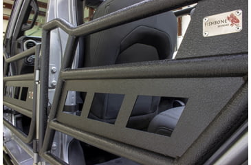 Image of Fishbone Offroad Front and Rear Tube Doors, Jeep Wrangler JL 2018 - 2020, Black Textured, FB24086