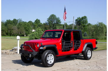 Image of Fishbone Offroad Front and Rear Tube Doors, Jeep Wrangler JL 2018 - 2020, Black Textured, FB24086